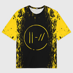 Футболка оверсайз мужская 21 Pilots: Yellow & Black, цвет: 3D-принт