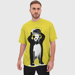 Футболка оверсайз мужская Панда-маляр, цвет: 3D-принт — фото 2