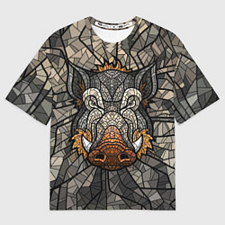 Мужская футболка оверсайз Mosaic Pig