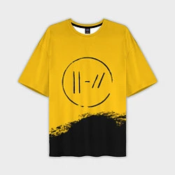 Мужская футболка оверсайз 21 Pilots: Yellow Logo