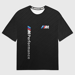 Футболка оверсайз мужская BMW M PERFORMANCE CARBON КАРБОН, цвет: 3D-принт