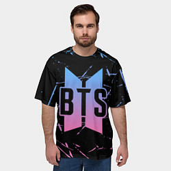 Футболка оверсайз мужская BTS: Love Yourself, цвет: 3D-принт — фото 2