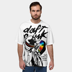 Футболка оверсайз мужская Daft Punk: Our work is never over, цвет: 3D-принт — фото 2