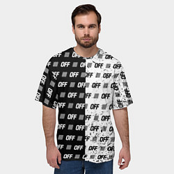 Футболка оверсайз мужская Off-White: Black & White, цвет: 3D-принт — фото 2