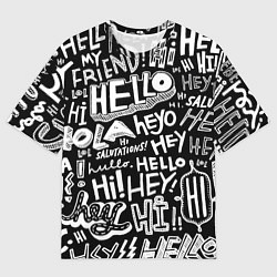 Футболка оверсайз мужская Hello Pattern, цвет: 3D-принт