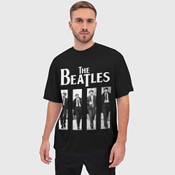 Футболка оверсайз мужская The Beatles: Black Side, цвет: 3D-принт — фото 2
