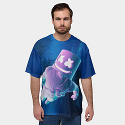 Футболка оверсайз мужская Marshmello Effect, цвет: 3D-принт — фото 2