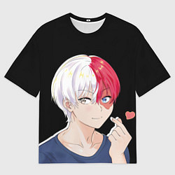 Мужская футболка оверсайз Романтичный Шото Тодороки