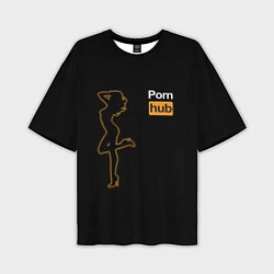Мужская футболка оверсайз PornHub: Neon Girl