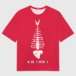 Мужская футболка оверсайз Merry Fishtmas