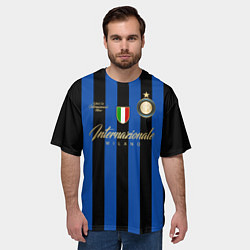 Футболка оверсайз мужская Internazionale Milano, цвет: 3D-принт — фото 2