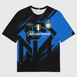 Мужская футболка оверсайз Интер Милан логотипы