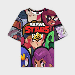 Мужская футболка оверсайз Brawl Stars: Heroes