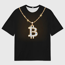Мужская футболка оверсайз Бриллиантовый биткоин