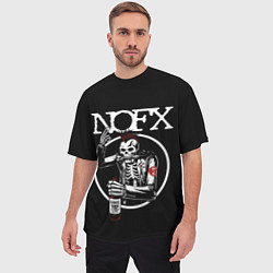 Футболка оверсайз мужская NOFX, цвет: 3D-принт — фото 2