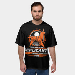 Футболка оверсайз мужская Replicants, цвет: 3D-принт — фото 2