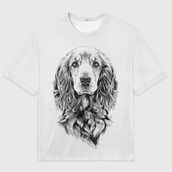 Футболка оверсайз мужская Кокер спаниель, цвет: 3D-принт