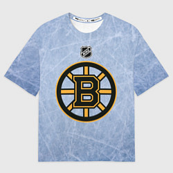 Футболка оверсайз мужская Boston Bruins: Hot Ice, цвет: 3D-принт