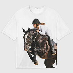Мужская футболка оверсайз Наездница