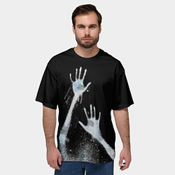 Футболка оверсайз мужская В Заперти, цвет: 3D-принт — фото 2