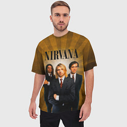 Футболка оверсайз мужская Nirvana, цвет: 3D-принт — фото 2