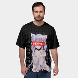 Футболка оверсайз мужская SENPAI ANIME, цвет: 3D-принт — фото 2