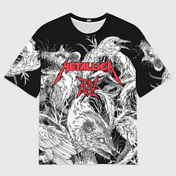 Мужская футболка оверсайз Metallica крысы зомби