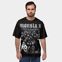 Футболка оверсайз мужская Monsta X, цвет: 3D-принт — фото 2