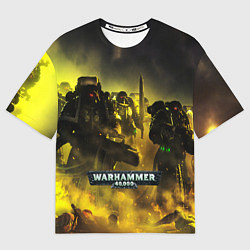 Футболка оверсайз мужская Warhammer 40K - Космические Десантники, цвет: 3D-принт
