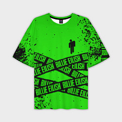 Мужская футболка оверсайз BILLIE EILISH: Green & Black Tape