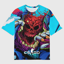 Мужская футболка оверсайз CS GO monster