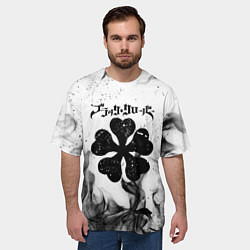 Футболка оверсайз мужская ЧЁРНЫЙ КЛЕВЕР, цвет: 3D-принт — фото 2