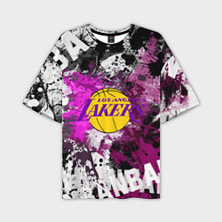 Футболка оверсайз мужская Лос-Анджелес Лейкерс, Los Angeles Lakers, цвет: 3D-принт