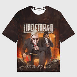 Футболка оверсайз мужская LINDEMANN: Skills in Pills, цвет: 3D-принт