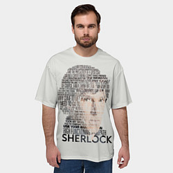 Футболка оверсайз мужская Sherlock, цвет: 3D-принт — фото 2