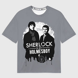 Футболка оверсайз мужская Sherlock Holmesboy, цвет: 3D-принт