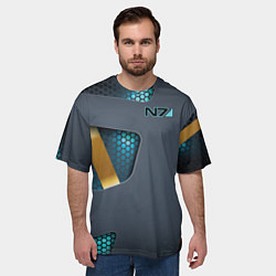 Футболка оверсайз мужская Mass Effect N7, цвет: 3D-принт — фото 2