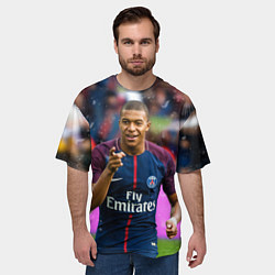 Футболка оверсайз мужская Килиан Мбаппе, цвет: 3D-принт — фото 2