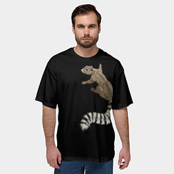 Футболка оверсайз мужская И мой зверёк со мною, цвет: 3D-принт — фото 2