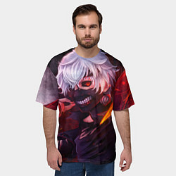 Футболка оверсайз мужская Токийский Гуль, цвет: 3D-принт — фото 2