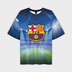 Футболка оверсайз мужская FC Barcelona, цвет: 3D-принт