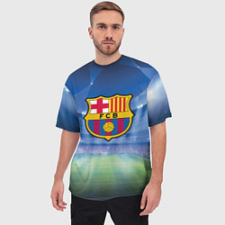 Футболка оверсайз мужская FC Barcelona, цвет: 3D-принт — фото 2