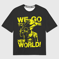 Футболка оверсайз мужская One Piece We Go World, цвет: 3D-принт