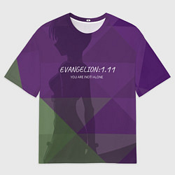 Футболка оверсайз мужская Evangelion: 111, цвет: 3D-принт