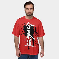 Футболка оверсайз мужская Айкидо, цвет: 3D-принт — фото 2