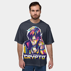Футболка оверсайз мужская Apex Legends Crypto, цвет: 3D-принт — фото 2