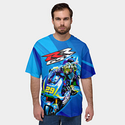 Футболка оверсайз мужская Suzuki MotoGP, цвет: 3D-принт — фото 2