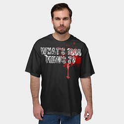 Футболка оверсайз мужская Whats 1000 Minus 7?, цвет: 3D-принт — фото 2