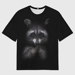 Футболка оверсайз мужская Енот, цвет: 3D-принт