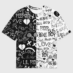 Футболка оверсайз мужская LIL PEEP LOGOBOMBING, цвет: 3D-принт
